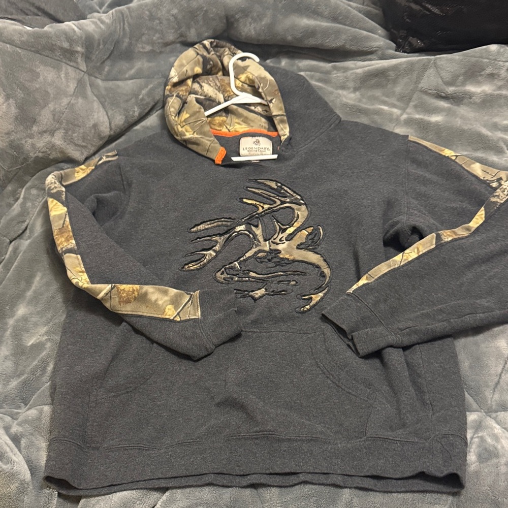 Legendary Whitetails Charcoal and Camouflage Hoodie